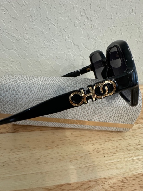 Jimmy Choo Women\'s  SAMMI GS 8079O Black Fashion Square Sunglasses 55mm.…